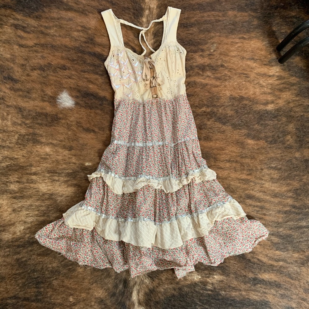 Free People ruffled dress sz 0